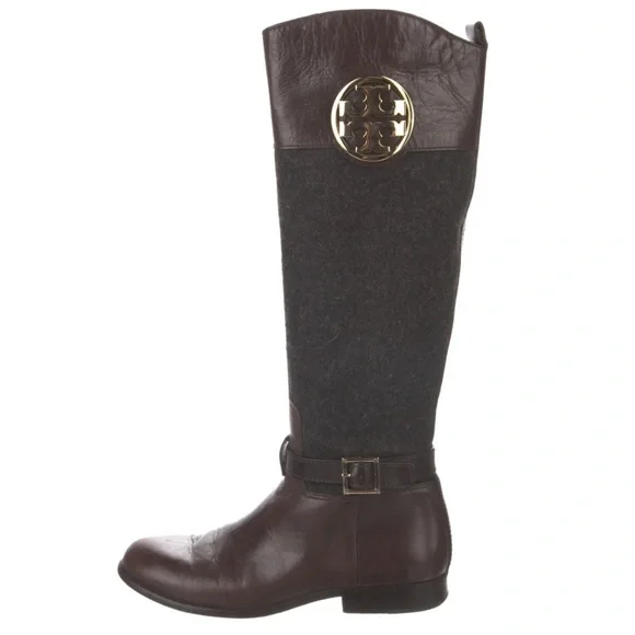 Tory Burch | Shoes | Designer Tory Burch Brown Grey Leather  display picture 2